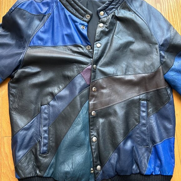 Vintage Leather Bomber Jacket - Picture 5 of 9